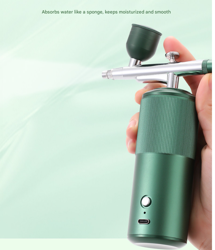 Red Portable Oxygen Infusion Airbrush - Facial Mist Sprayer for Hydration & Skincare V888-ELOSUNG24835