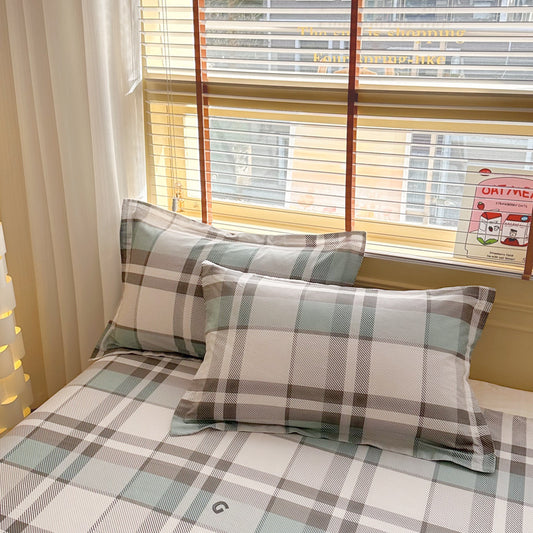 Corner Coffee - Gray 100% Cotton Pillowcase Set (Pack of 2) - Breathable Standard Size 48x74cm Pure Cotton V888-ELOSUNG24850