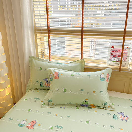 Happy Friends 100% Cotton Pillowcase Set (Pack of 2) - Breathable Standard Size 48x74cm Pure Cotton Pillow V888-ELOSUNG24852