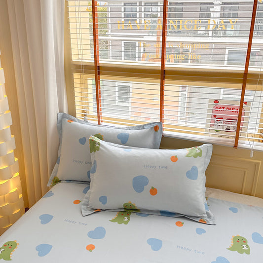 Dragon 100% Cotton Pillowcase Set (Pack of 2) - Breathable Standard Size 48x74cm Pure Cotton Pillow Covers V888-ELOSUNG24854