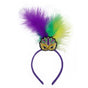 Masks Pattern Festive Mardi Gras Feather Headband Set - 10 Pack Sequin Jester Hat Party Accessory V888-ELOSUNG24868