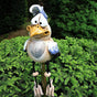 Blue Quirky Resin Rooster Figurine Set (2-Pack) - Novelty Chicken Home Decor Ornaments V888-ELOSUNG24875