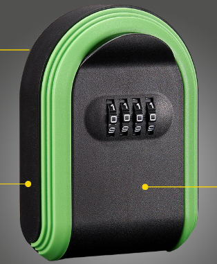 Green 3PCS Wall Mount Plastic Combination Key Lock Box - Secure Key Safe Storage Box V888-ELOSUNG24878