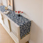 Jacquard Blue Water Plant 33-180cm Elegant Geometric Jacquard Table Runner with Tassels - Modern Dining & V888-ELOSUNG24899