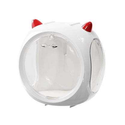 2PCS White Cute Magnetic Display Case - Dustproof 'Space Capsule' Box for Figures & Collectibles V888-ELOSUNG24923