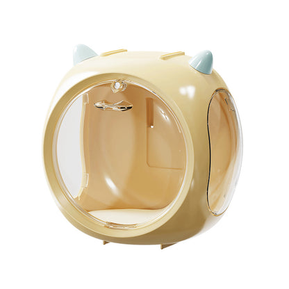 2PCS Yellow Cute Magnetic Display Case - Dustproof 'Space Capsule' Box for Figures & Collectibles V888-ELOSUNG24925