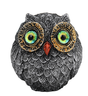 3Pcs Green Small Decorative Resin Owl Figurine - Textured Statue with Blue Eyes V888-ELOSUNG24938