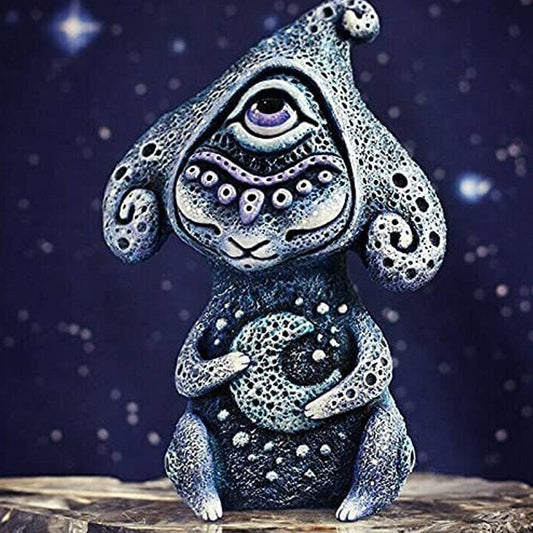 3PCS Three Eyes Fantasy Three-Eyed Alien Figurine Set - 3 Piece Resin Sculptures for Home & Garden Decor V888-ELOSUNG24942
