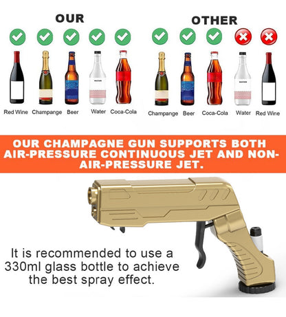 Black Alloy Edition Party Atmosphere Setting Tools Party Atmosphere Props - Novelty Beer Bottle Ejector & V888-ELOSUNG24946