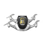 Silver Solar Powered Drone Car Air Freshener - Rotating Propeller Vehicle Scent Diffuser Ornament V888-ELOSUNG24963