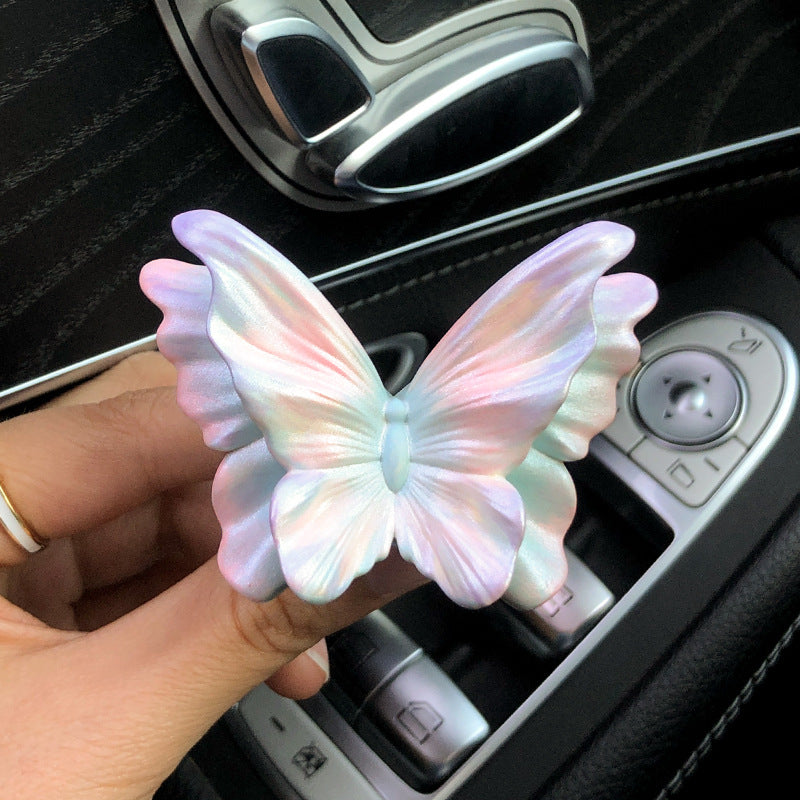 Sparkling White Butterfly Set of 3 Butterfly Car Air Vent Clips - Decorative Scent Diffuser Ornaments V888-ELOSUNG24964