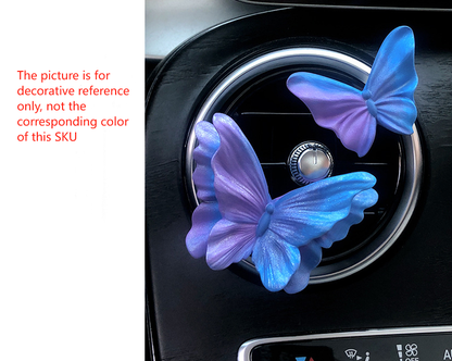 Starry Sky Blue Butterfly Set of 3 Butterfly Car Air Vent Clips - Decorative Scent Diffuser Ornaments V888-ELOSUNG24968