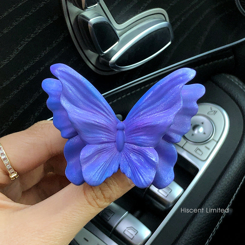 Dream Purple Butterfly Set of 3 Butterfly Car Air Vent Clips - Decorative Scent Diffuser Ornaments V888-ELOSUNG24970