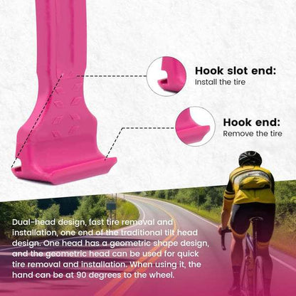 2PCS Pink Durable ABS Bicycle Tire Lever - Easy Tyre Removal & Repair Tool V888-ELOSUNG24971