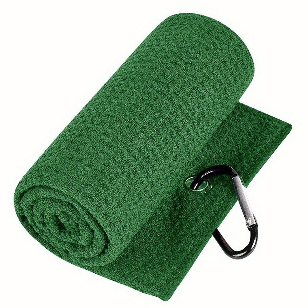 Green Microfiber Waffle Weave Golf Towel Set - 4 Pack (40x60cm) - Ultra Absorbent & Quick Drying V888-ELOSUNG24977