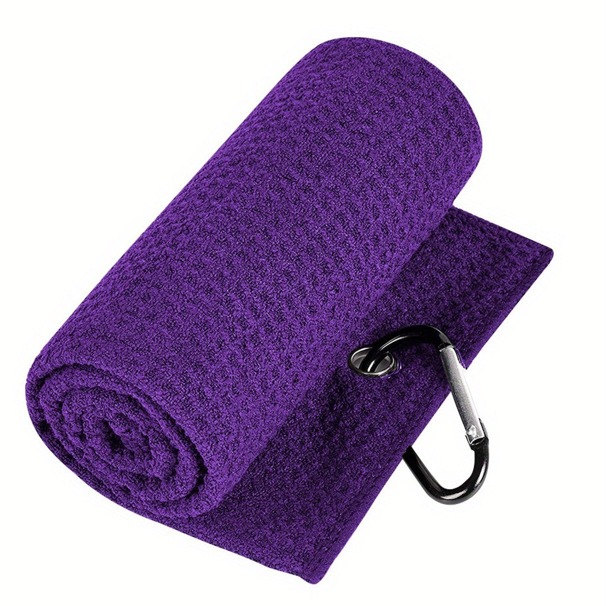 Purple Microfiber Waffle Weave Golf Towel Set - 4 Pack (40x60cm) - Ultra Absorbent & Quick Drying V888-ELOSUNG24978