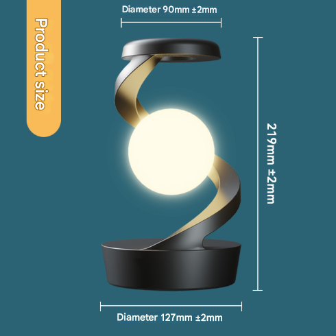 White Modern Levitating LED Desk Lamp - Spiral Design Atmosphere Light V888-ELOSUNG24982