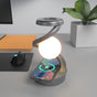 Grey-Black Modern Levitating LED Desk Lamp with Wireless Phone Charger - Spiral Design Atmosphere Light V888-ELOSUNG24984