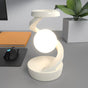 White Modern Levitating LED Desk Lamp with Wireless Phone Charger - Spiral Design Atmosphere Light V888-ELOSUNG24985