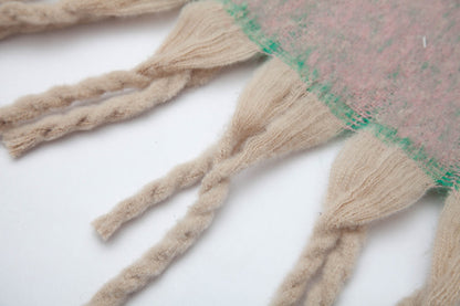 Blue Plush Gradient Winter Scarf Shawl - Thick Textured Circle Yarn with Chunky Tassels - 185cm x 40cm V888-ELOSUNG24991