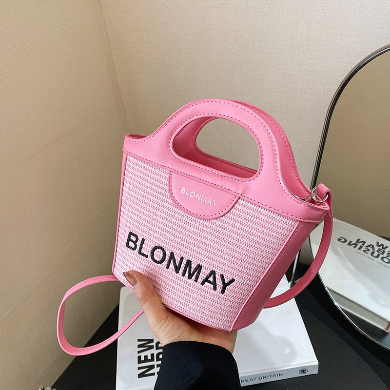 Small and lightweight Pink BLONMAY bucket bag, perfect for everyday use V888-ELOSUNG25008