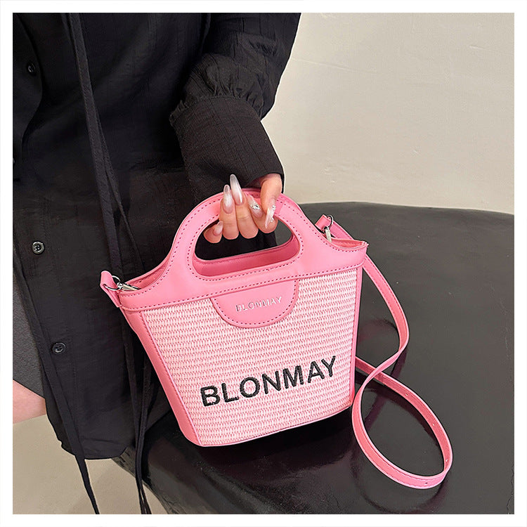 Small and lightweight Pink BLONMAY bucket bag, perfect for everyday use V888-ELOSUNG25008