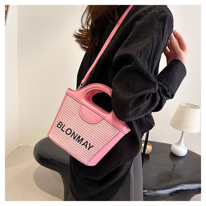 Small and lightweight Pink BLONMAY bucket bag, perfect for everyday use V888-ELOSUNG25008