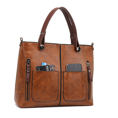 Versatile Brown Tote with Detachable Strap - Ideal for Travel V888-ELOSUNG25020