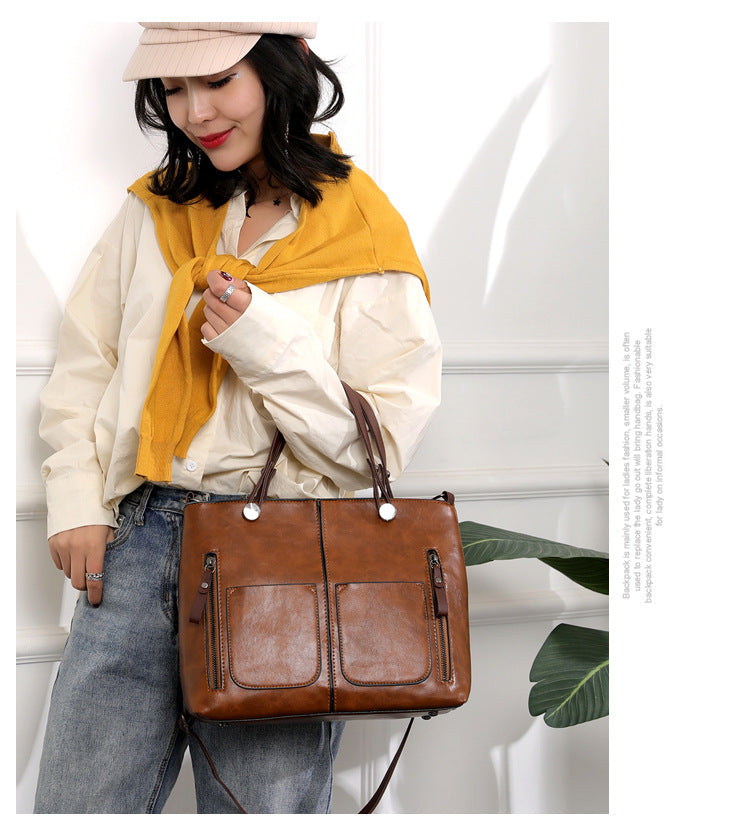Versatile Brown Tote with Detachable Strap - Ideal for Travel V888-ELOSUNG25020