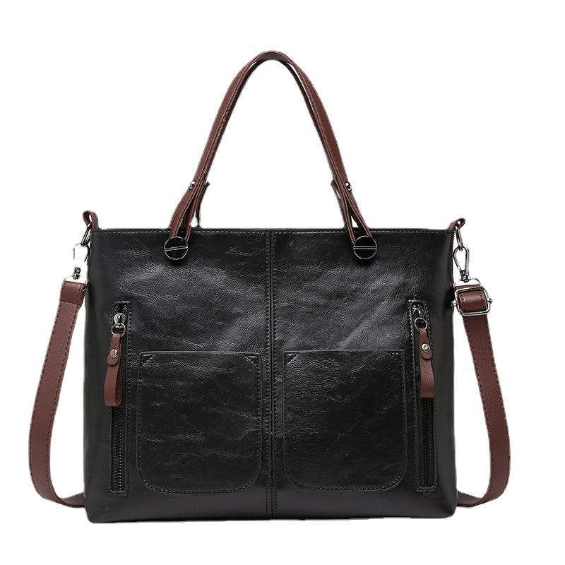 Versatile BLACK Tote with Detachable Strap - Ideal for Travel V888-ELOSUNG25021