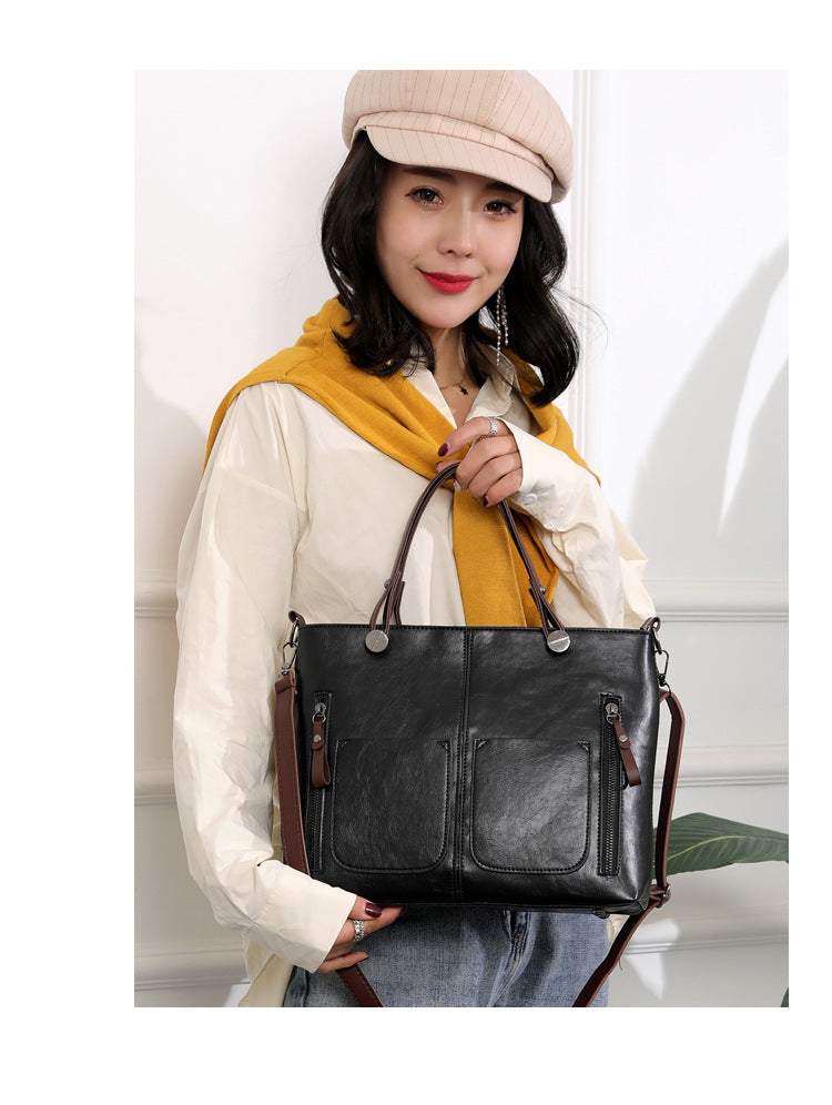Versatile BLACK Tote with Detachable Strap - Ideal for Travel V888-ELOSUNG25021