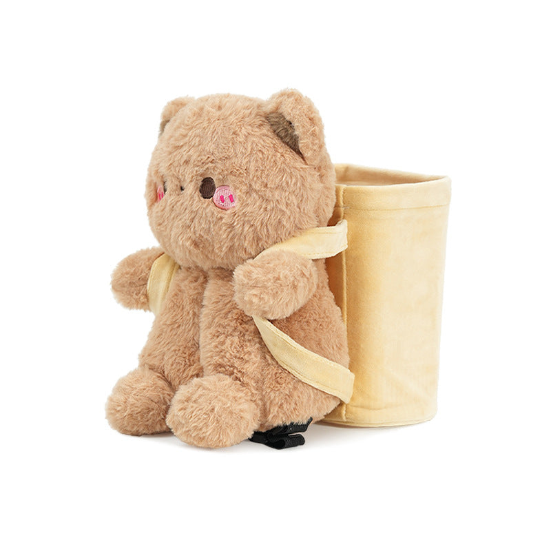 Cute Cloud Bear Tissue Holder for Car - Plush Toy with Storage V888-ELOSUNG25025