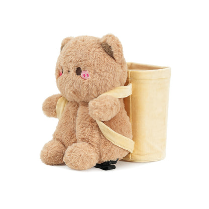 Cute Cloud Bear Tissue Holder for Car - Plush Toy with Storage V888-ELOSUNG25025