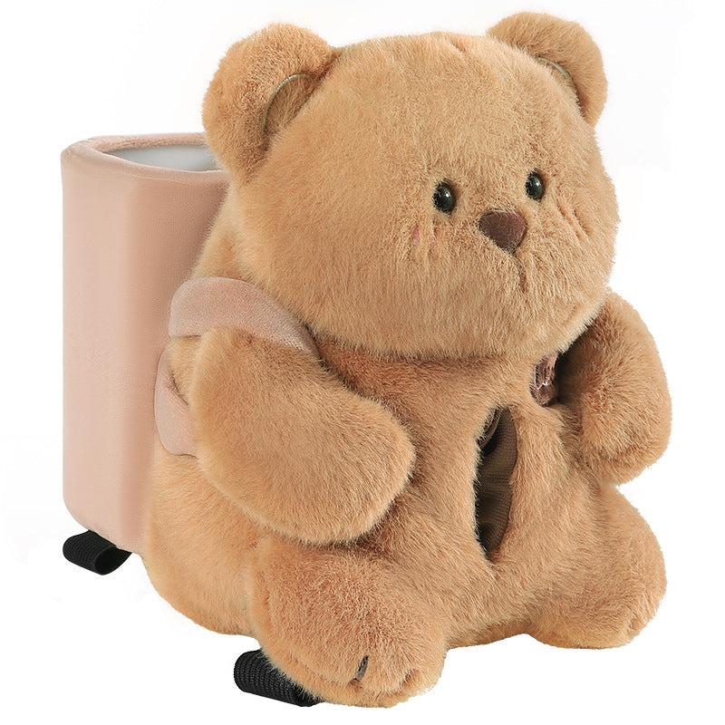 Adorable Bear Tissue Holder for Car - Plush Toy with Storage V888-ELOSUNG25027