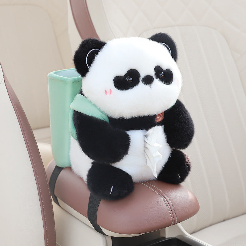 Adorable Panda Tissue Holder for Car - Plush Toy with Storage V888-ELOSUNG25028
