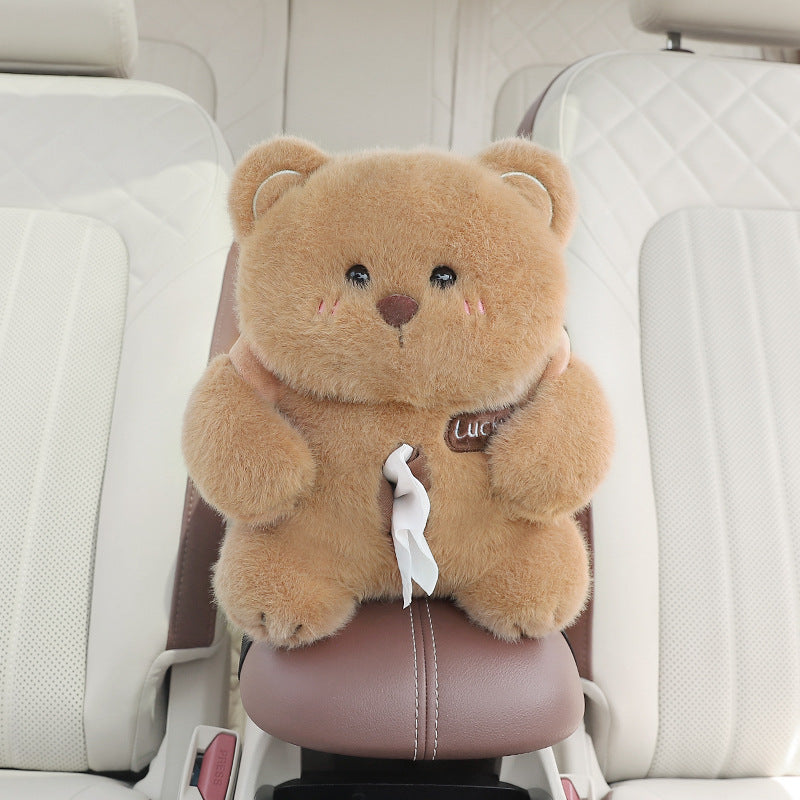 Adorable Pink Pig Tissue Holder for Car - Plush Toy with Storage V888-ELOSUNG25030