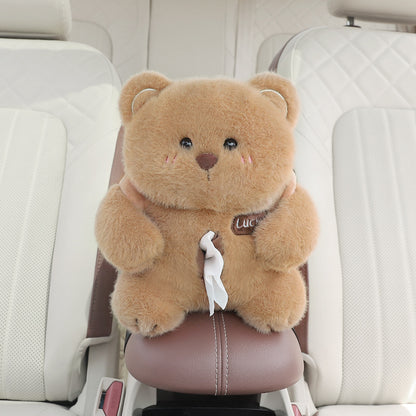Adorable Pink Pig Tissue Holder for Car - Plush Toy with Storage V888-ELOSUNG25030