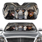 Black Dog Driving Car Sunshade for Windshield - UV Protection V888-ELOSUNG25033
