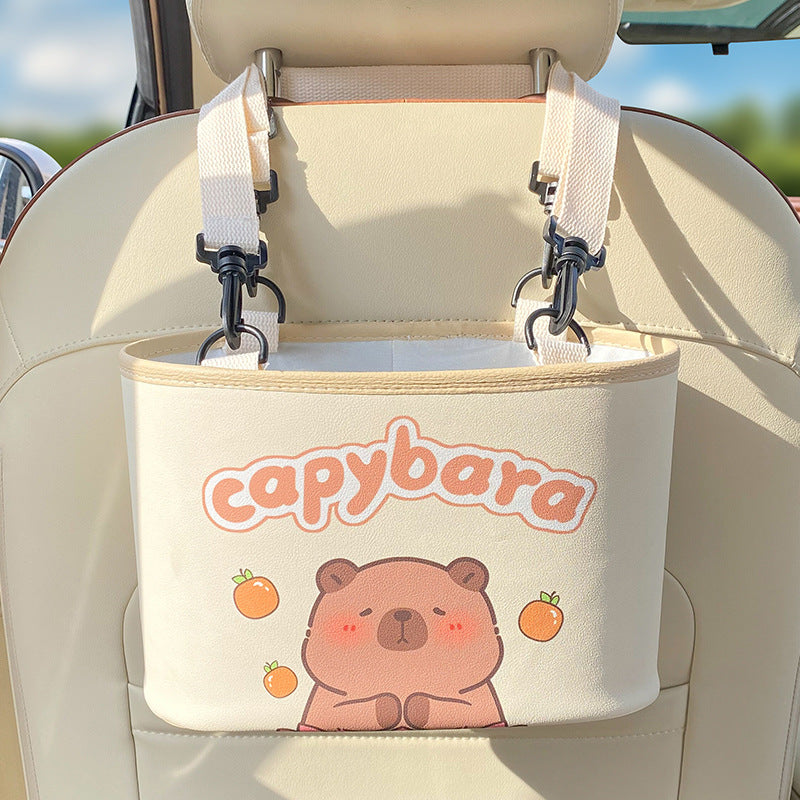 Adorable Capybara Car Trash Holder - Keeps Your Car Tidy V888-ELOSUNG25049