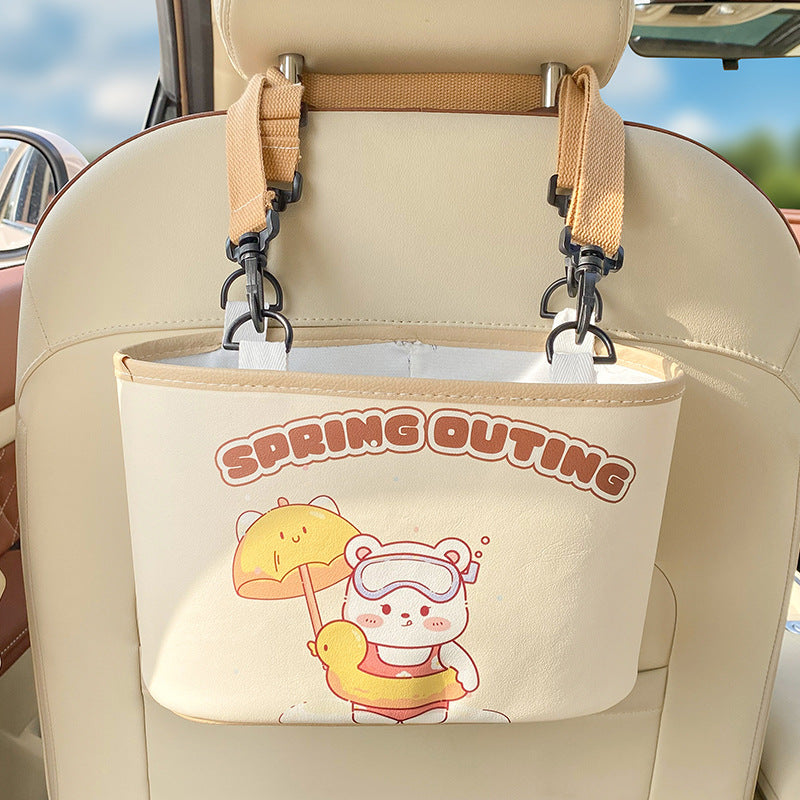 Adorable Swimming ring bear Car Trash Holder - Keeps Your Car Tidy V888-ELOSUNG25050
