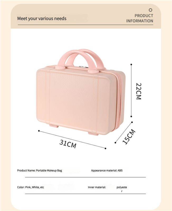 Personalized stylish and lightweight blue and pink mini suitcase for short trips V888-ELOSUNG25053