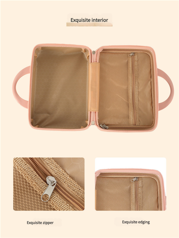 Personalized stylish and lightweight blue and pink mini suitcase for short trips V888-ELOSUNG25053