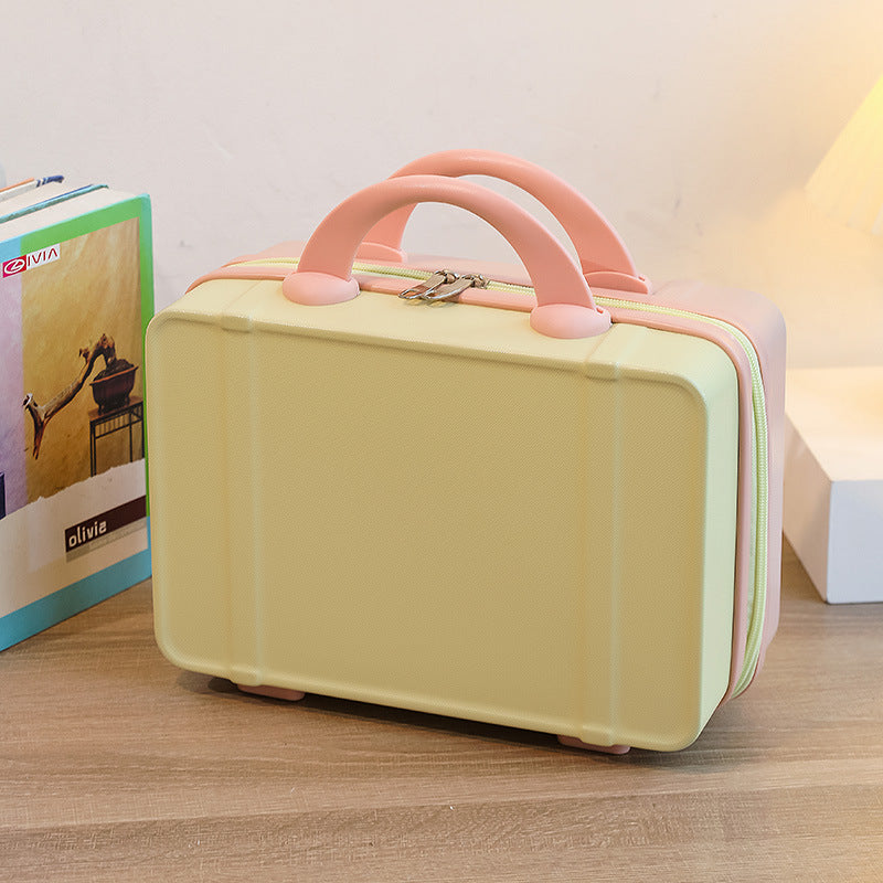 Personalized stylish and lightweight Yellow and pink mini suitcase for short trips V888-ELOSUNG25058