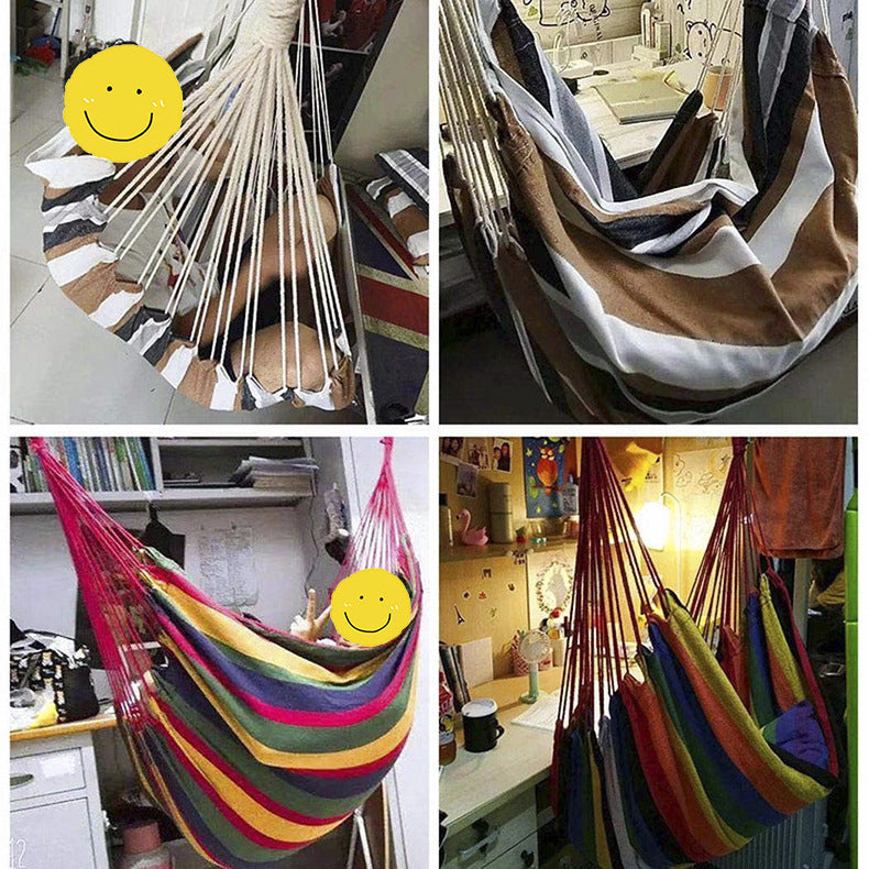 Colorful Striped Hammock Chair with Ropes and Storage Bag - Gery V888-ELOSUNG25077