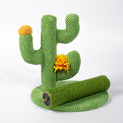 Cactus-Shaped Cat Scratching Post with Sisal Rope and Plush Chenille - Green V888-ELOSUNG25080