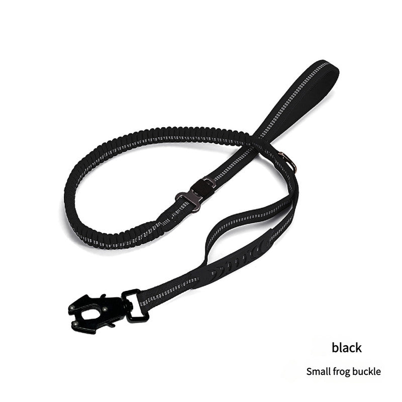 Black Shock Absorbing Dog Leash with Reflective Stitching - 135cm for Small to Large Dogs V888-ELOSUNG25081
