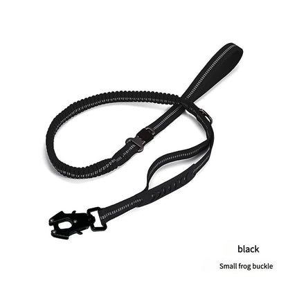 Black Shock Absorbing Dog Leash with Reflective Stitching - 135cm for Small to Large Dogs V888-ELOSUNG25081