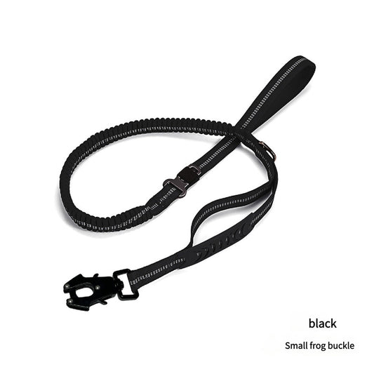 Black Shock Absorbing Dog Leash with Reflective Stitching - 135cm for Small to Large Dogs V888-ELOSUNG25081