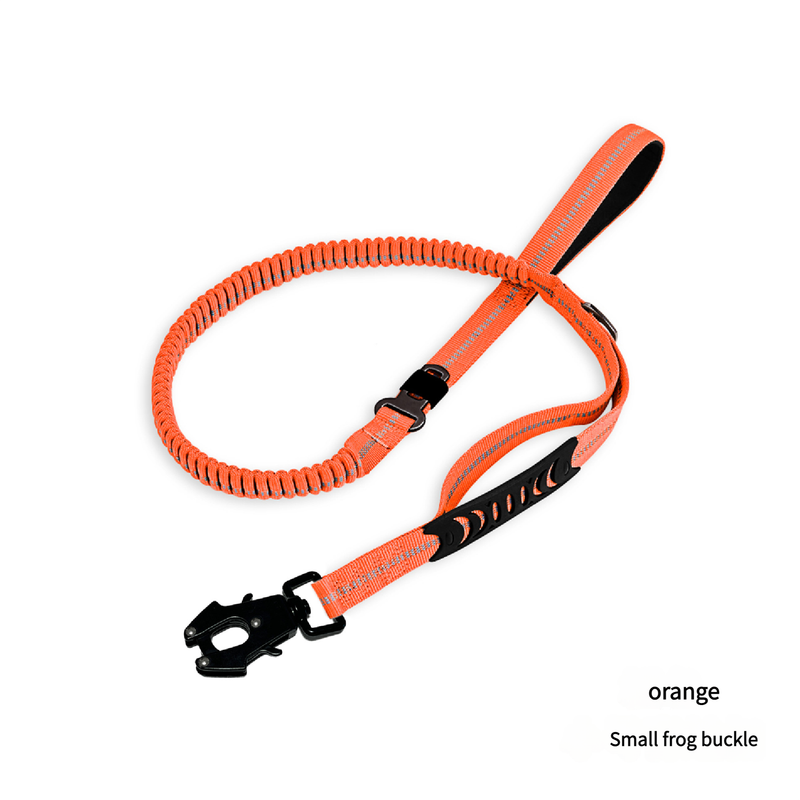 Orange Shock Absorbing Dog Leash with Reflective Stitching - 135cm for Small to Large Dogs V888-ELOSUNG25082