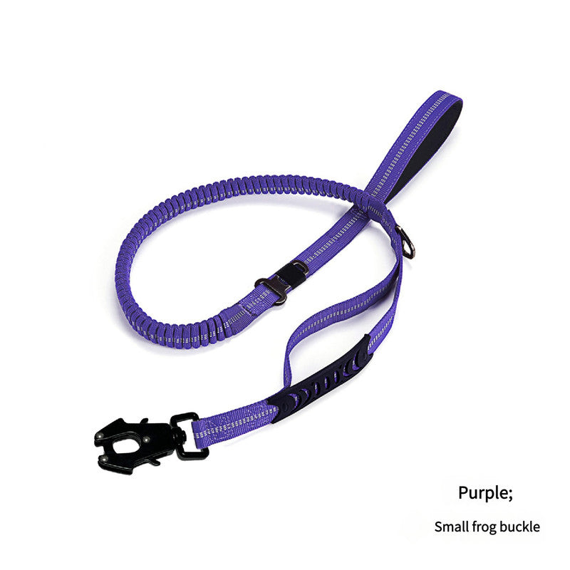 Purple Shock Absorbing Dog Leash with Reflective Stitching - 135cm for Small to Large Dogs V888-ELOSUNG25087